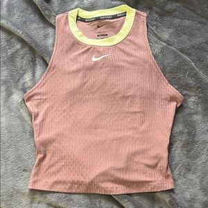 Nike Women's Mauve and Yellow Tank Top